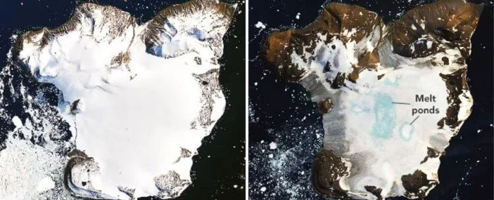 Скільки снігу розтануло з-за рекордно високої температури в Антарктиді?